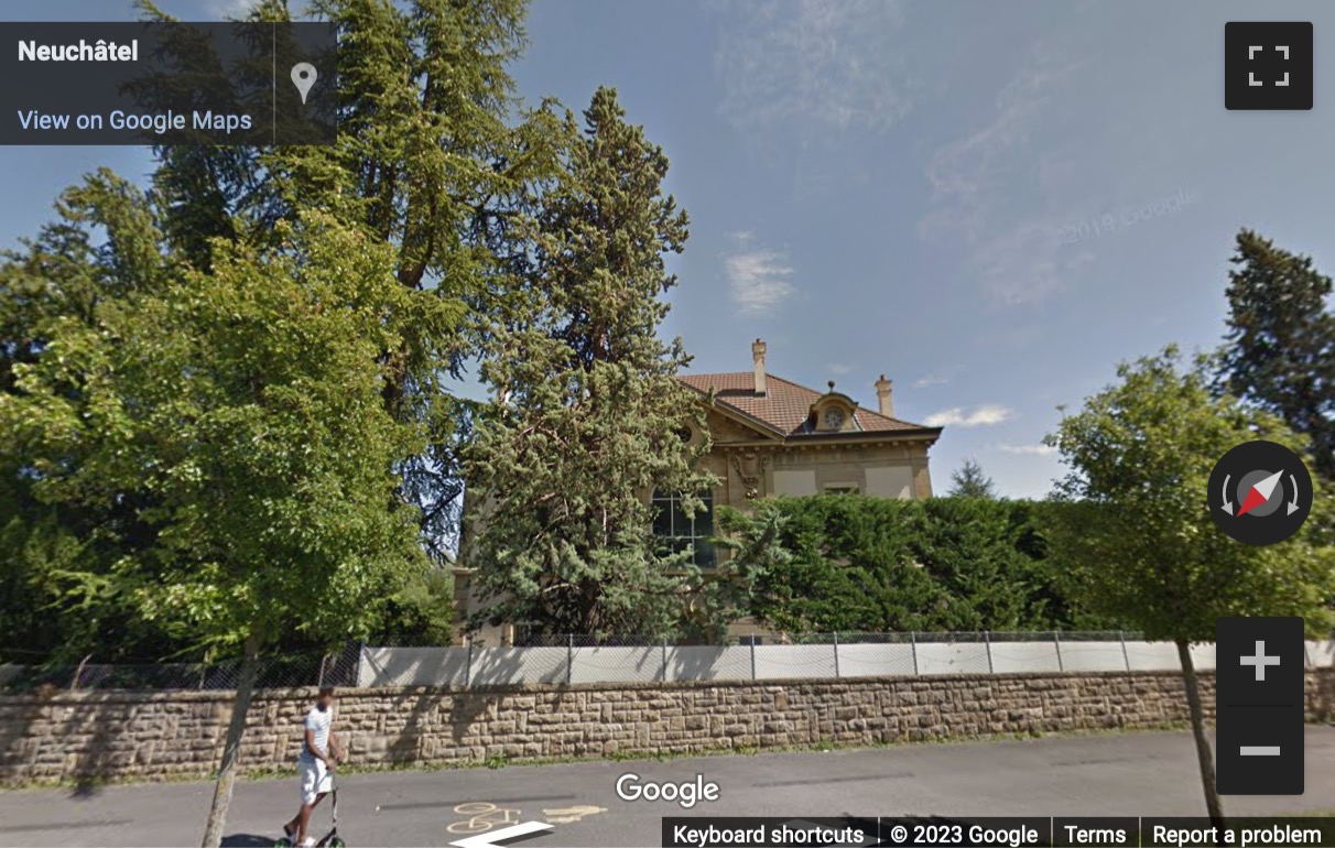Street View image of Route des falaises 140, Neuchatel