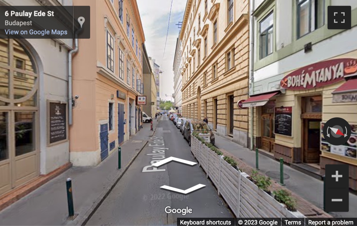 Street View image of Paulay Ede utca 3, Budapest