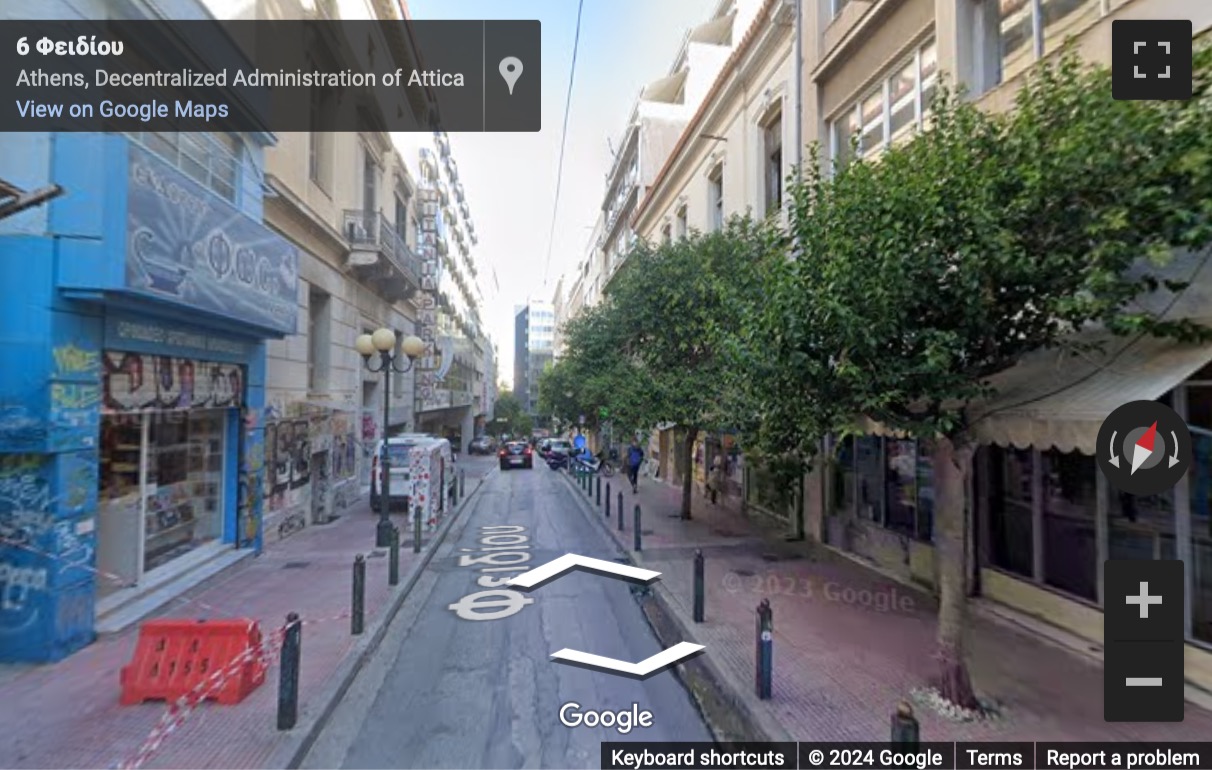 Street View image of Feidiou 9, Athens, Greece