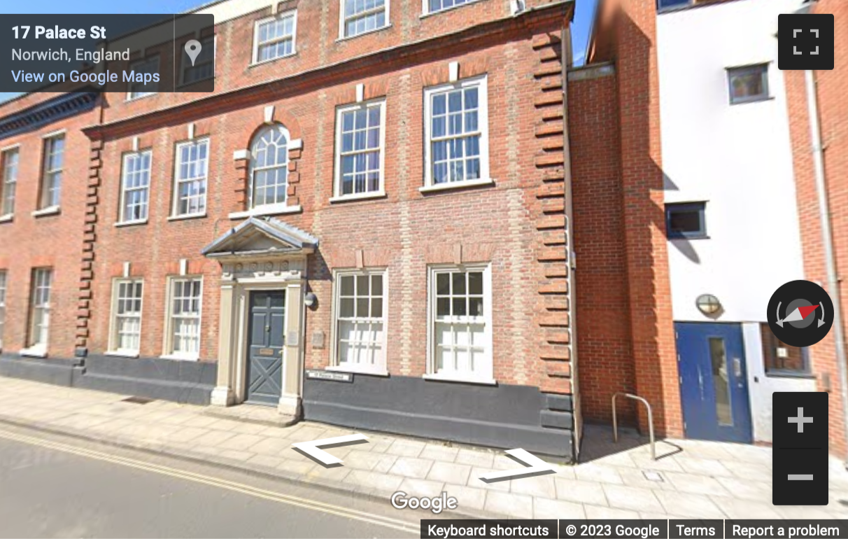 Street View image of 17 Palace Street, Norwich