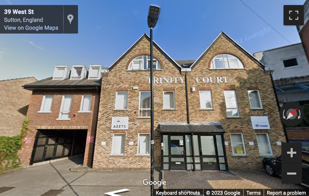 Street View image of Trinity Court 2nd floor, 34 West Street, Sutton