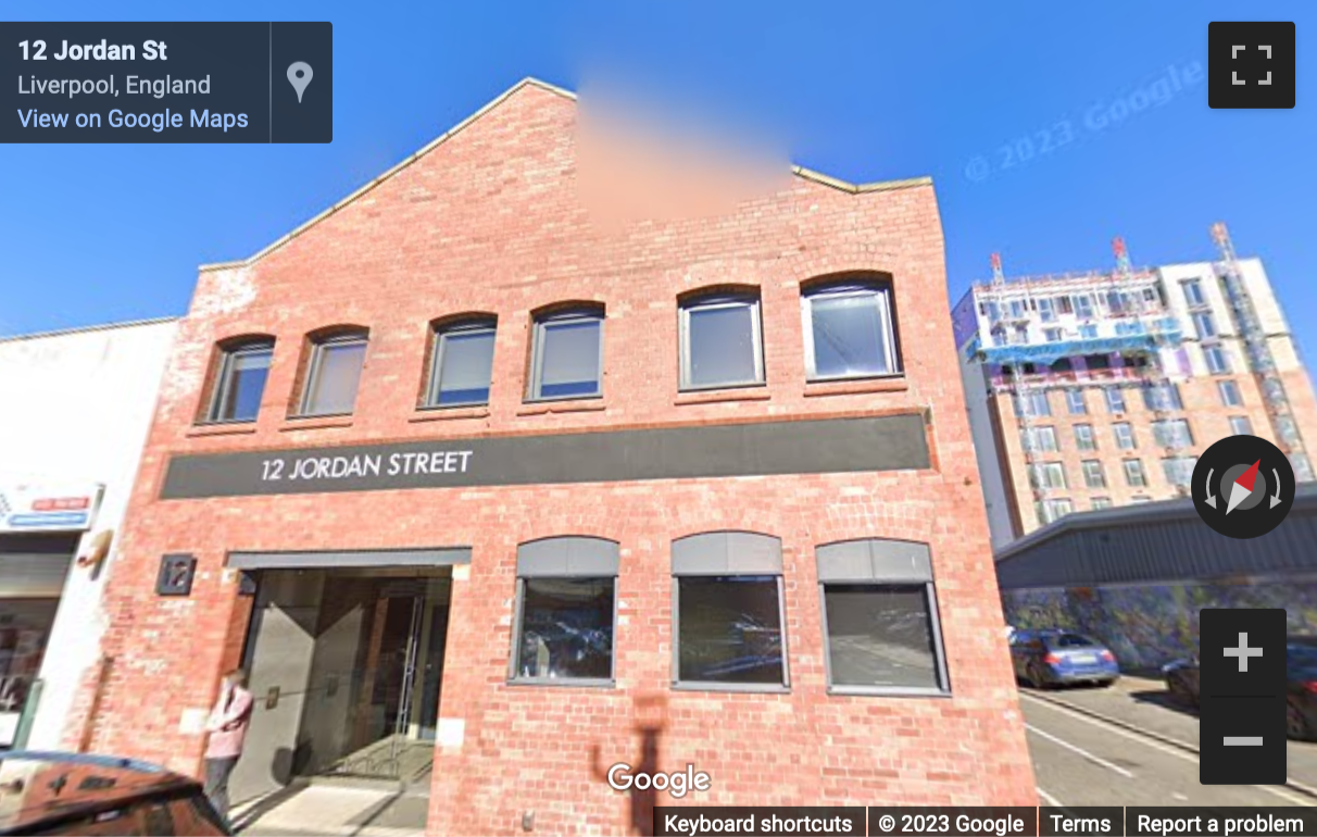 Street View image of 12 Jordan Street Studios, Baltic Triangle, Liverpool