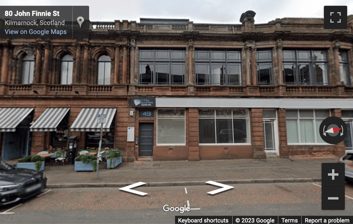 Street View image of 49 John Finnie Street, Kilmarnock, East Ayrshire