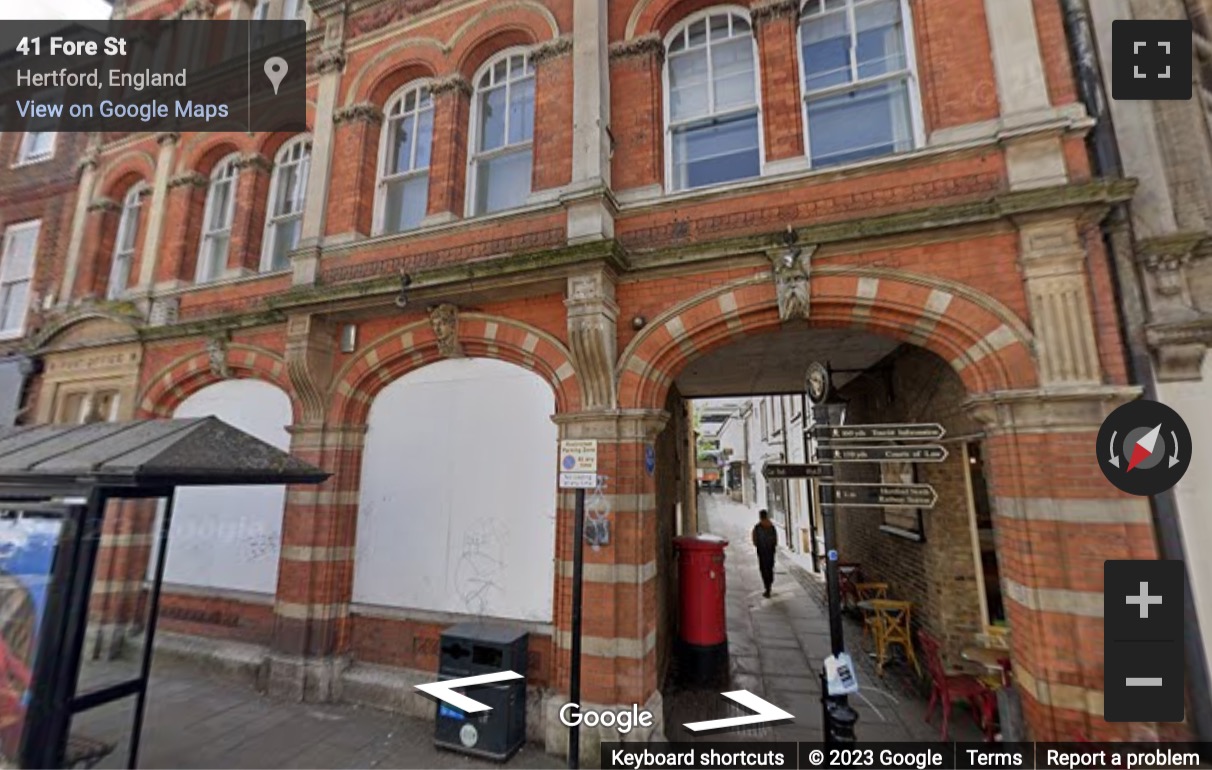 Street View image of 4 Post Office Walk, Hertford, Hertfordshire