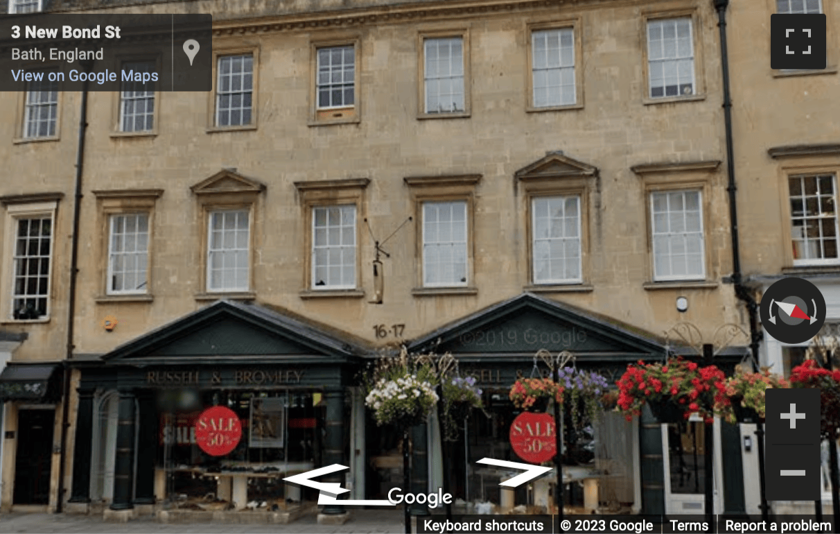 Street View image of 16-17 Old Bond Street, Bath, Somerset