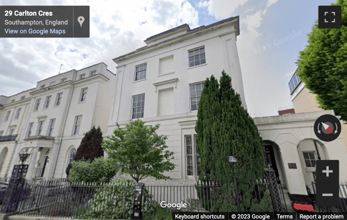 Street View image of 29 Carlton Crescent, Southampton, Hampshire