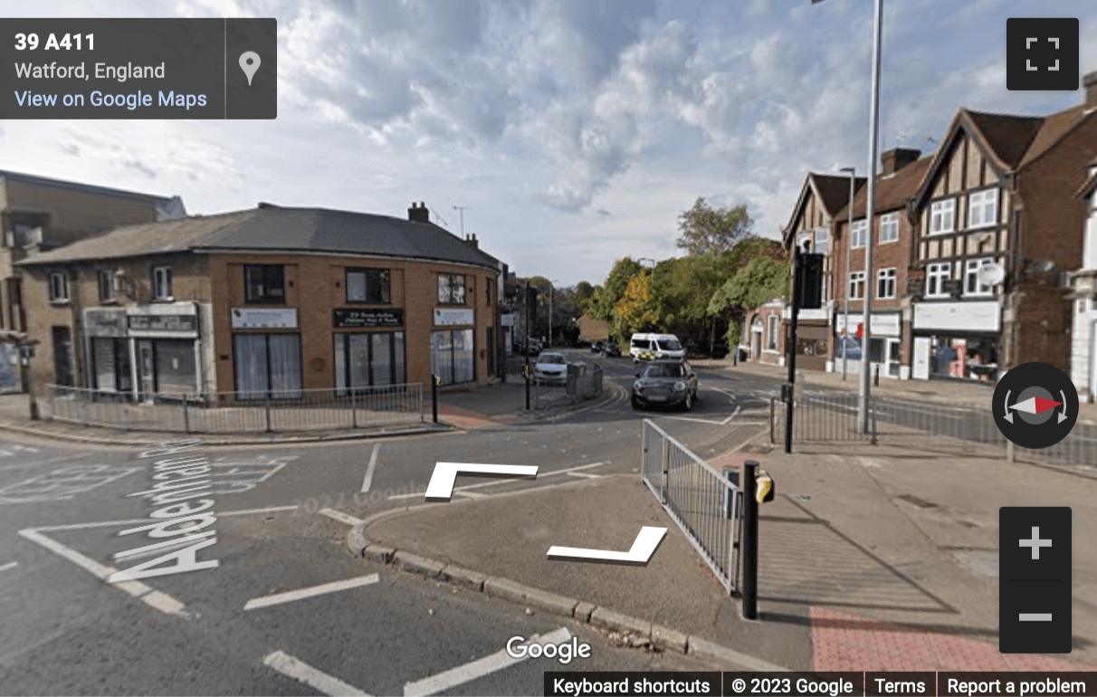 Street View image of 35D Chalkhill, Bushey, Hertfordshire
