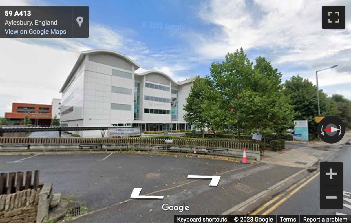 Street View image of Bucks Digital Hub, Aylesbury Campus, 59 Walton Road, Aylesbury, Buckinghamshire