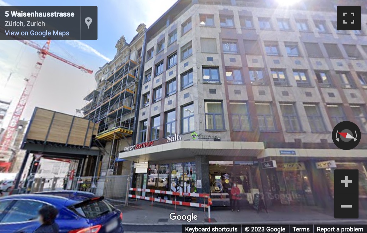 Street View image of Bahnhofplatz 2, Zurich, Switzerland