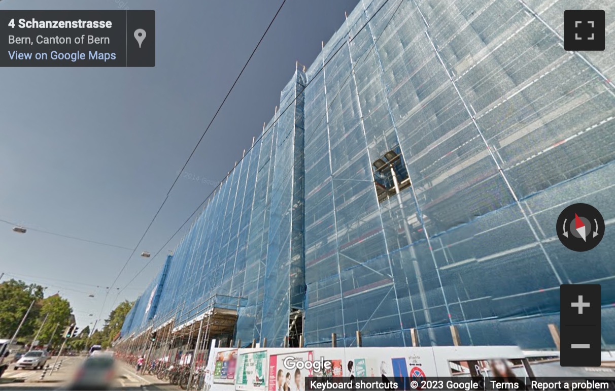 Street View image of Schanzenstrasse 4a, Bern, Switzerland