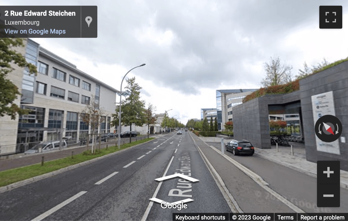 Street View image of 2 Rue Edward Steichen, 1st Floor Oksigen Building, Luxembourg City