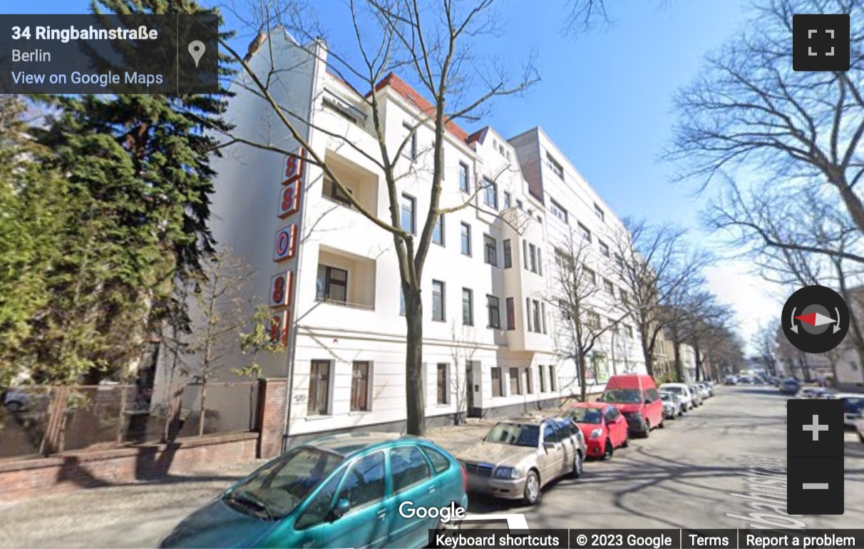 Street View image of Ringbahnstraße 34, Berlin, Brandenburg