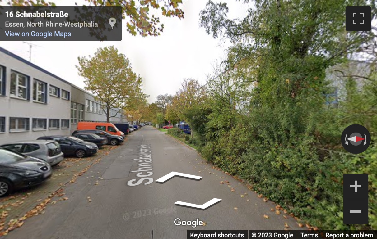 Street View image of Schnabelstraße 1, 9-13A, 17, Essen, North Rhine-Westphalia