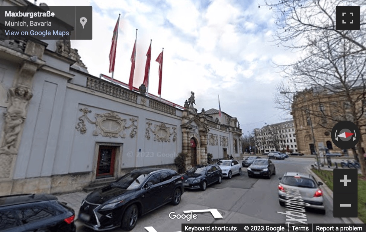 Street View image of Karlsplatz 3, Munich, Bavaria