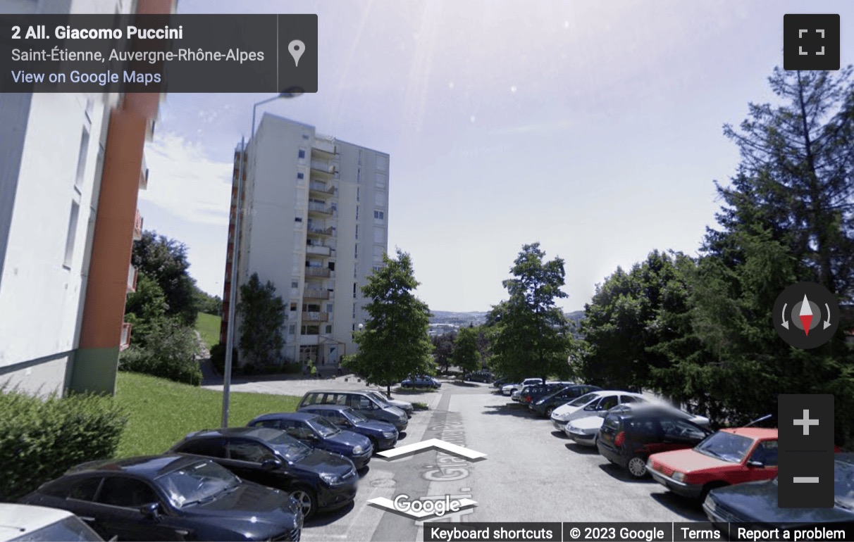 Street View image of 2 allée Giacomo Puccini, Saint-Étienne, Loire