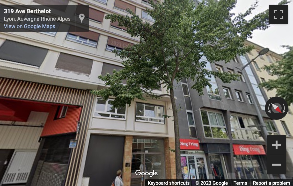 Street View image of 320 Avenue Berthelot, Lyon, Auvergne-Rhône-Alpes