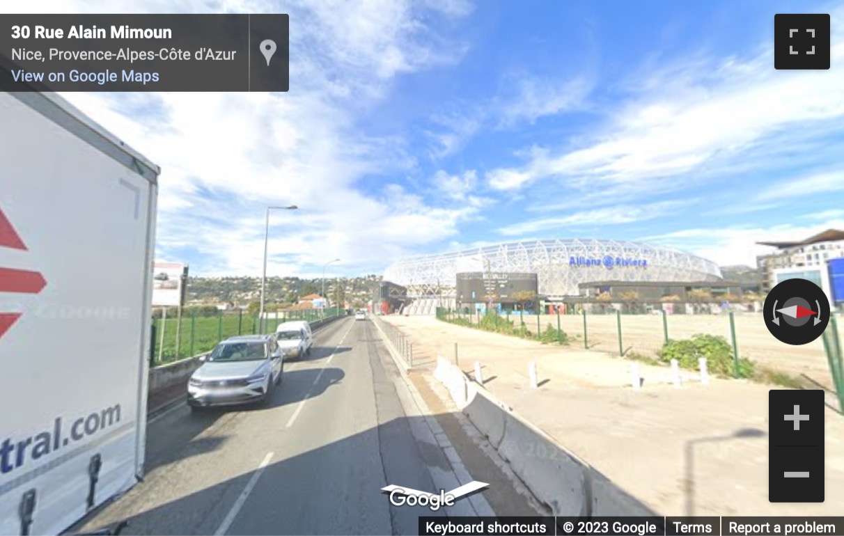 Street View image of Boulevard des Jardiniers, Allianz Riviera, Nice, Alpes-Maritimes
