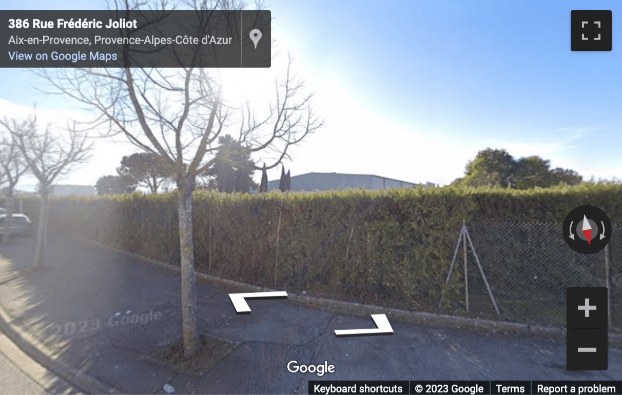 Street View image of 230 rue Frederic Joliot, Urban Cap, Aix-en-Provence, Bouches-du-Rhone
