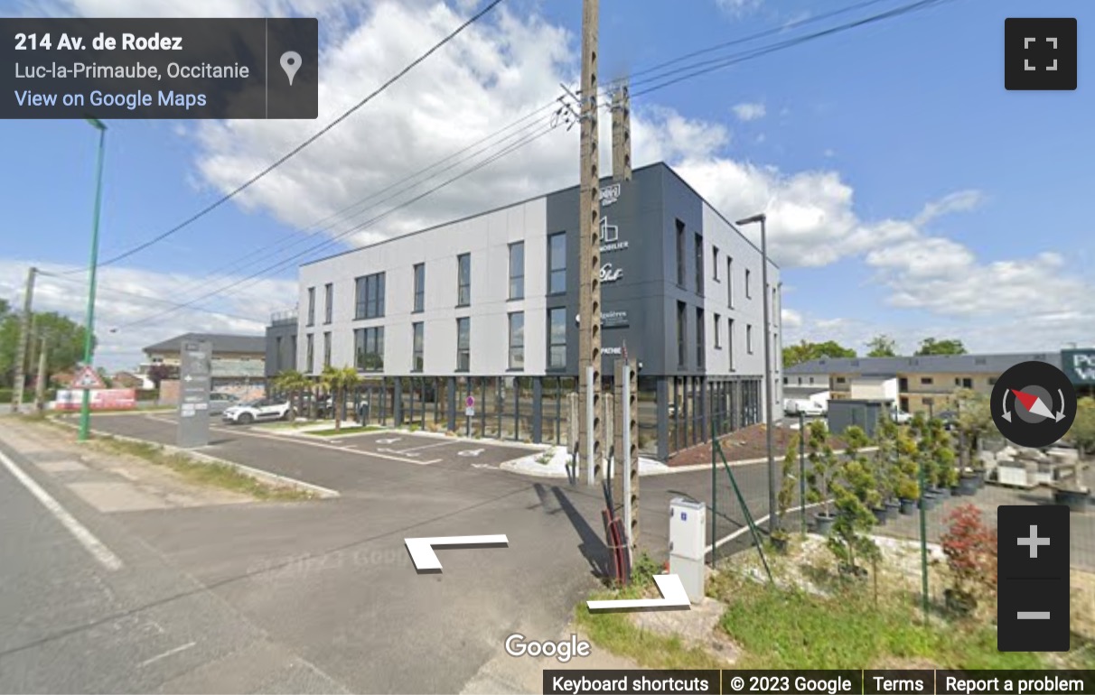Street View image of 214 avenue de Rodez, Luc-la-Primaube, Aveyron