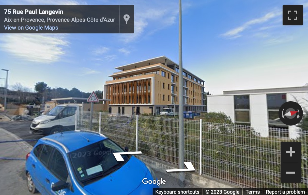 Street View image of 25 rue Paul Langevin, Aix-TGV business center, Aix-en-Provence, Bouches-du-Rhone