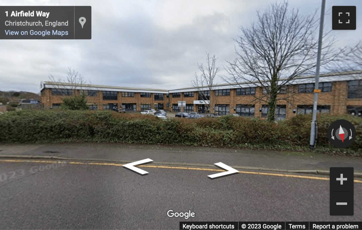 Street View image of 2-8 Airfield Way, Aerodrome Studios, Christchurch, Dorset