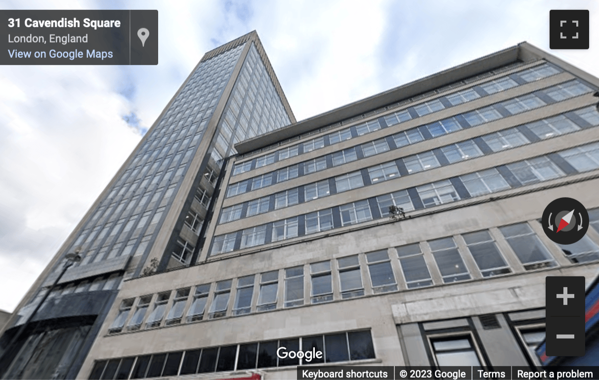 Street View image of 33 Cavendish Square, 11th Floor East, London