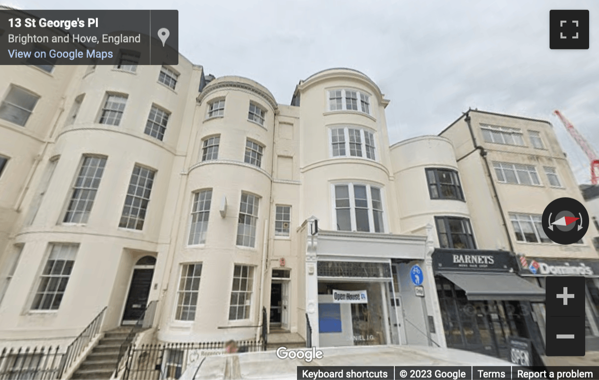 Street View image of 14 St George’s Place, Brighton, East Sussex