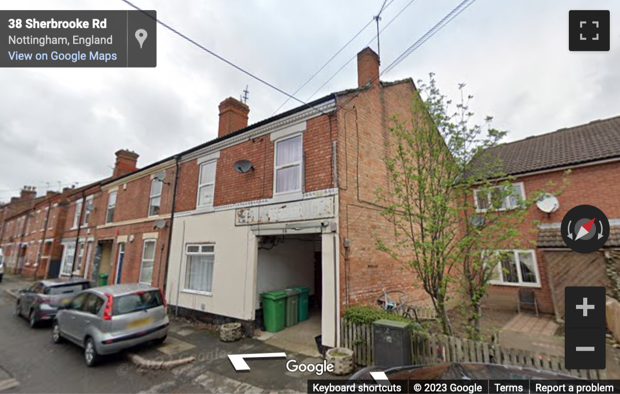 Street View image of The Coach House, 59 Sherbrooke Road, Nottingham