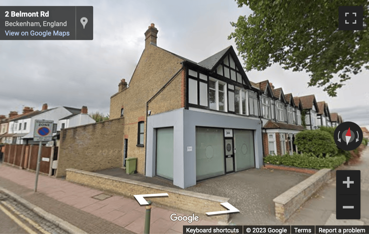 Street View image of 344 Croydon Road, Beckenham Plus Business Centre, Beckenham, Bromley