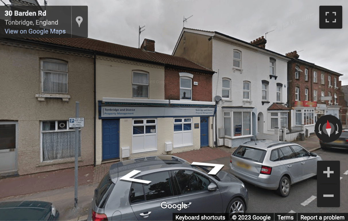 Street View image of 28-30 Barden Road, Tonbridge, Kent