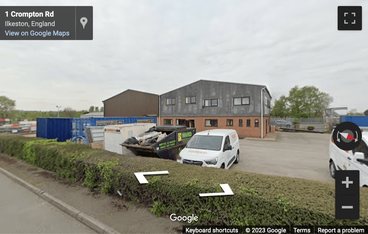 Street View image of Crompton Road Industrial Estate, Ilkeston, Derbyshire