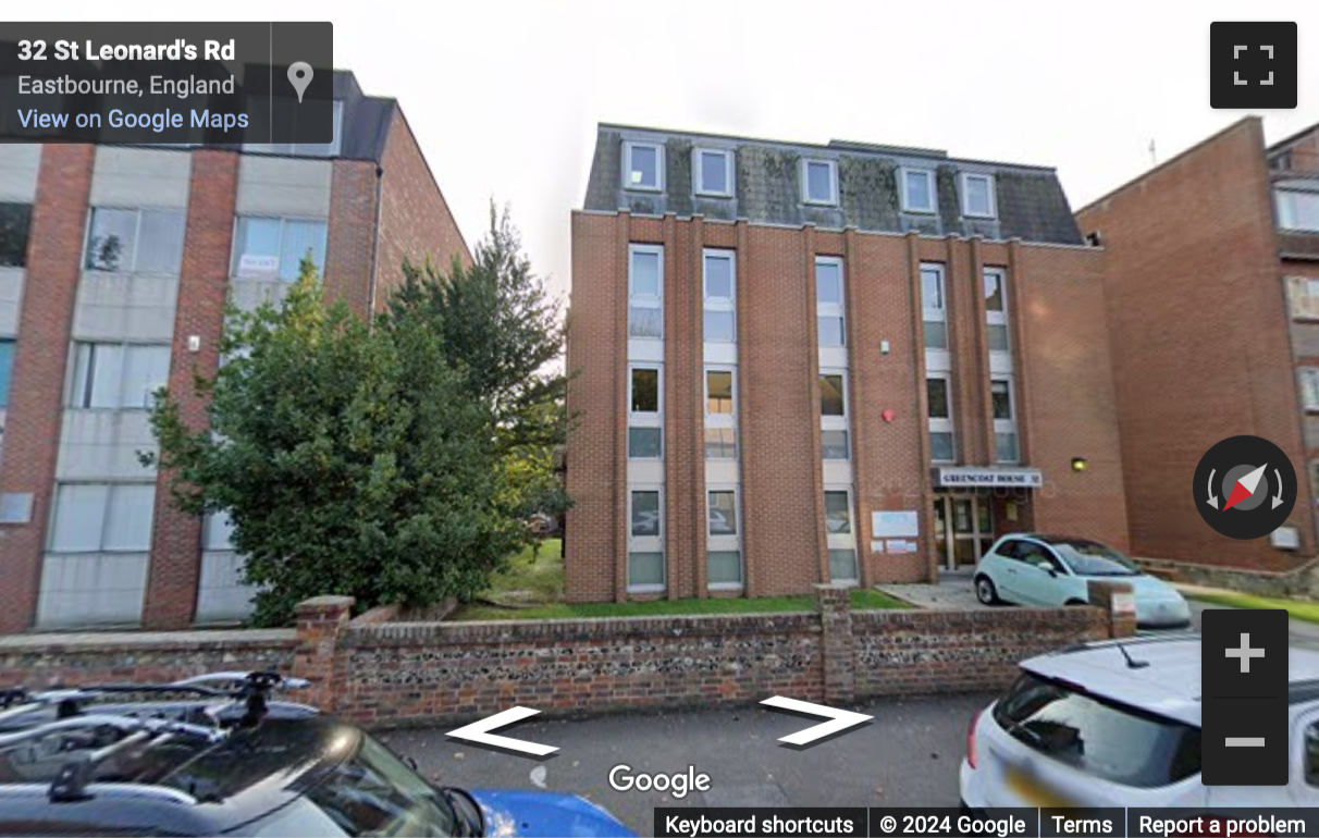 Street View image of Greencoat House, 32 St Leonard’s Road, Eastbourne