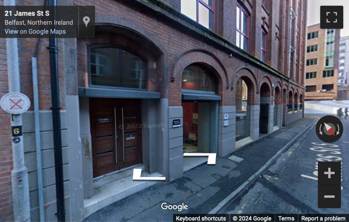 Street View image of Thomas House, 14-16 James Street South, Belfast, Northern Ireland