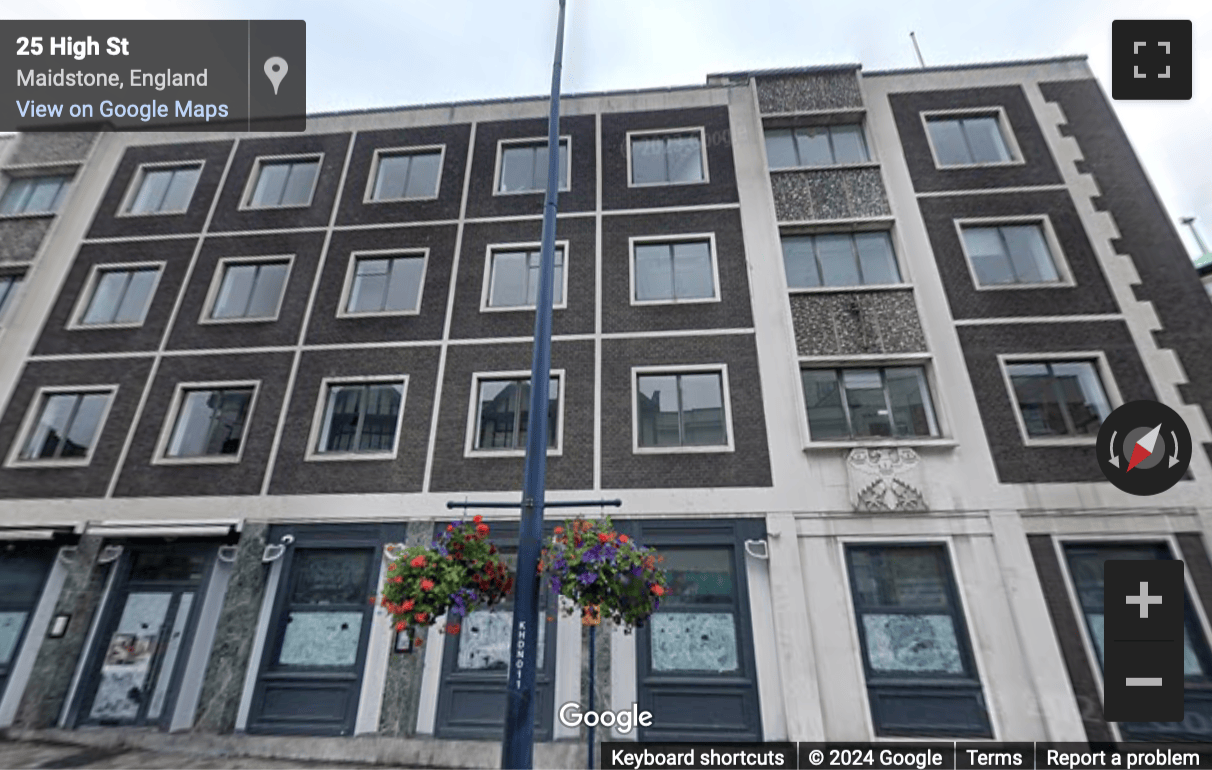 Street View image of Sunley House, 14-19 Middle Row, Maidstone, Kent