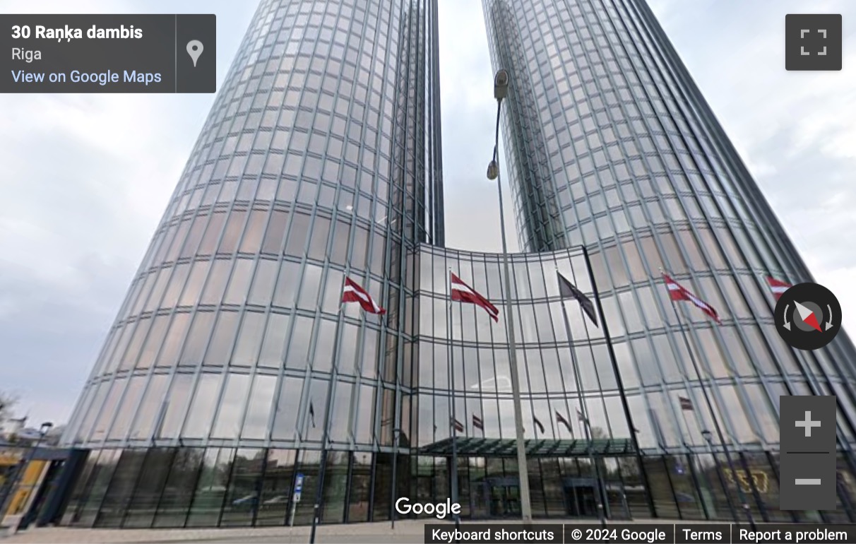 Street View image of Ranka Dambis 30, Zunda Towers, Riga