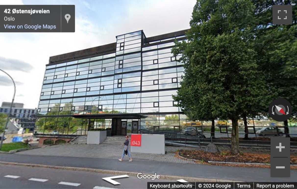 Street View image of Østensjøveien 43, Oslo, Norway
