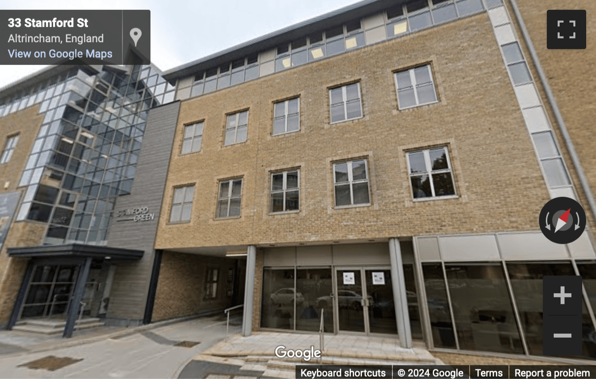 Street View image of 31 Stamford Street, Ground Floor, F1, Kennedy House, Altrincham
