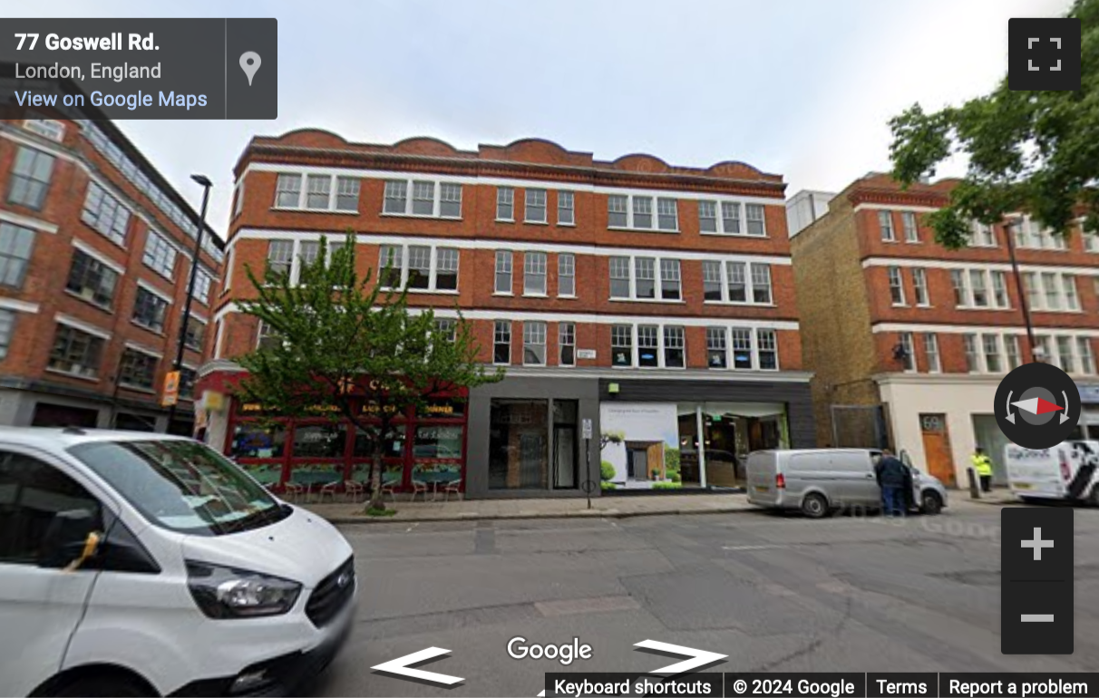 Street View image of 55 Goswell Road, 2nd Floor South, Central London, EC1V, UK