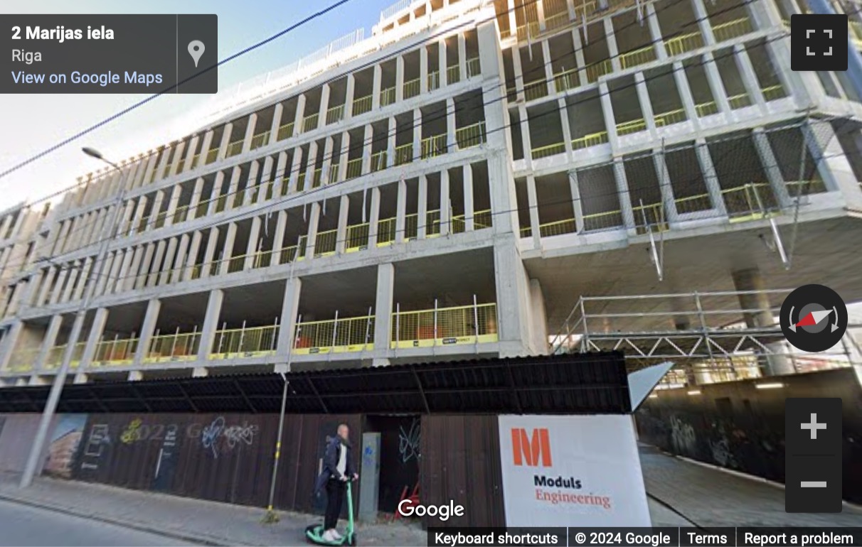 Street View image of Marijas Iela 2a, Novira Plaza, Riga