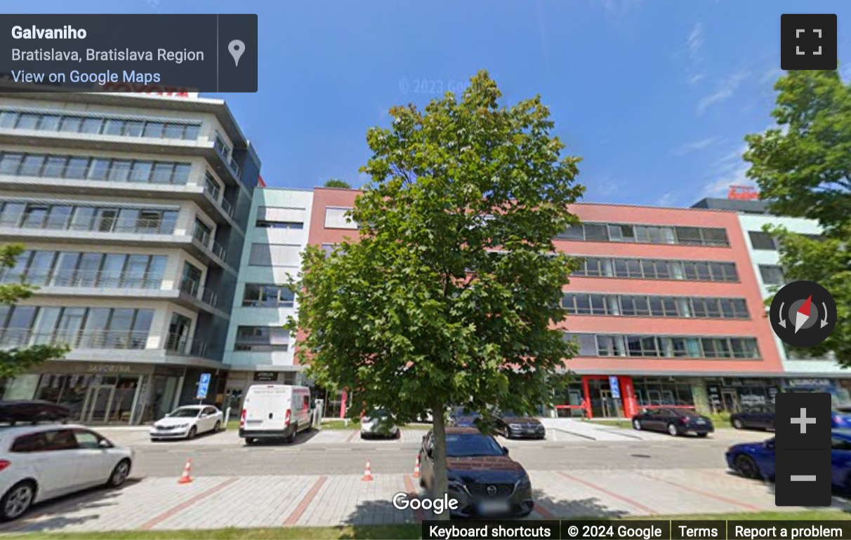 Street View image of Galvaniho 15/B, Bratislava