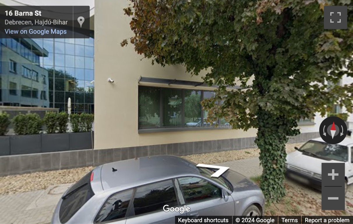 Street View image of Barna street 23, Debrecen
