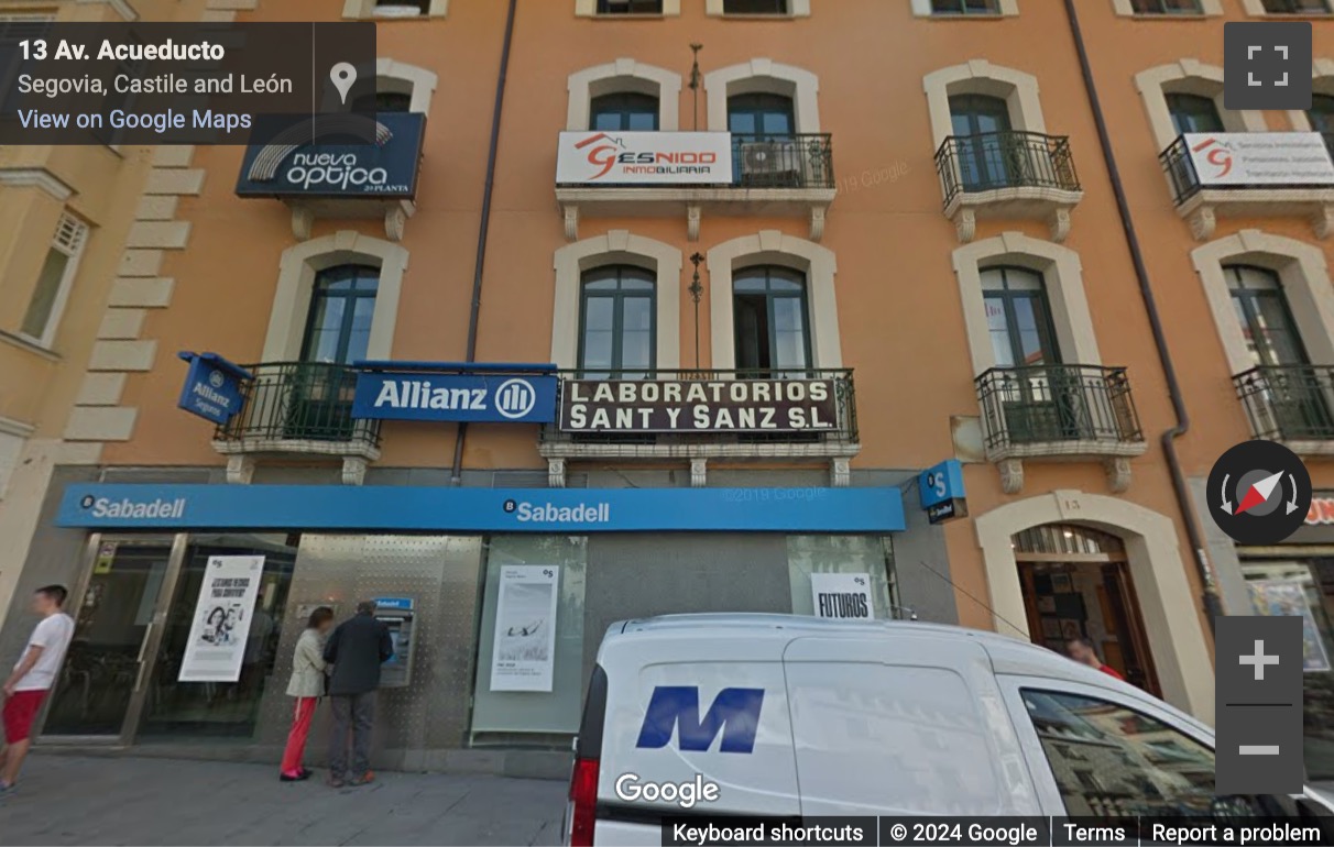 Street View image of Avenida Acueducto, 13, Planta 3, Derecha Oficinas 3 y 4, Segovia