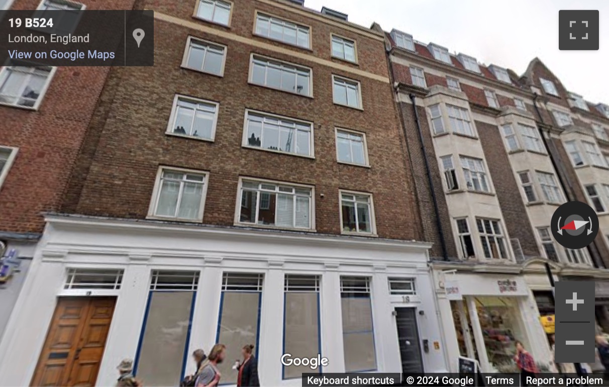 Street View image of 18 Marylebone High Street, Central London, W1U