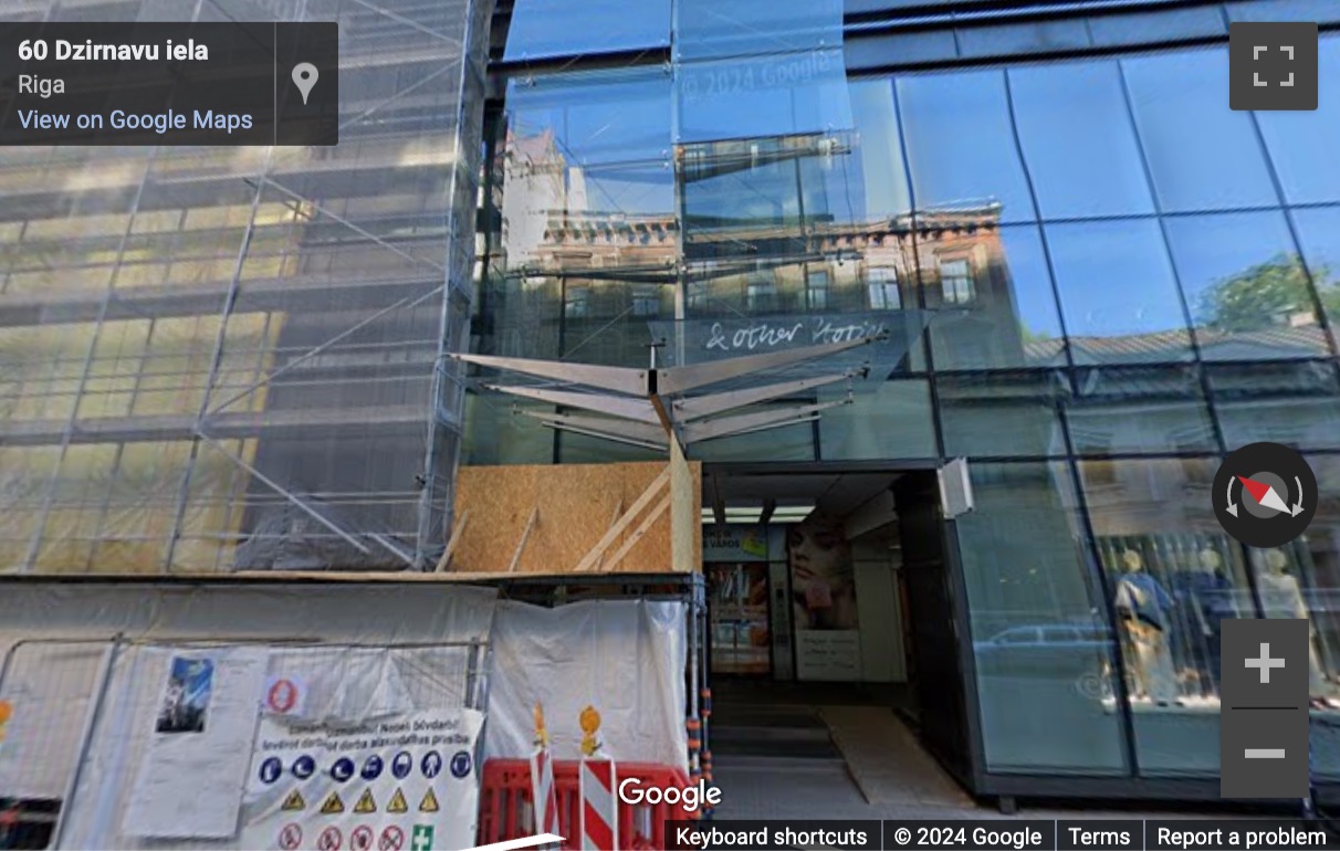 Street View image of Dzirnavu Lela 67, 5th floor, Riga