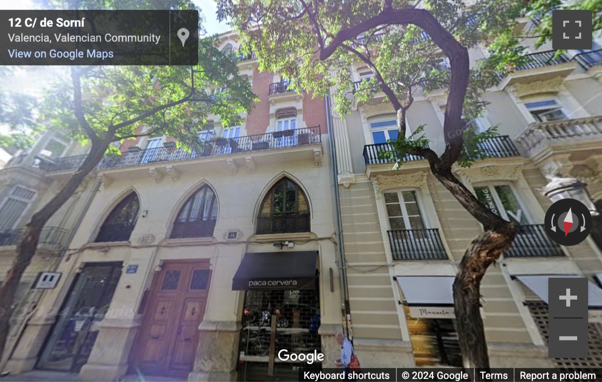 Street View image of Calle Sorní, 12, Valencia