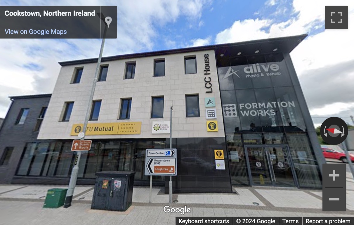 Street View image of Formation works, LCC House, 1 Lissan Road, Belfast, Northern Ireland
