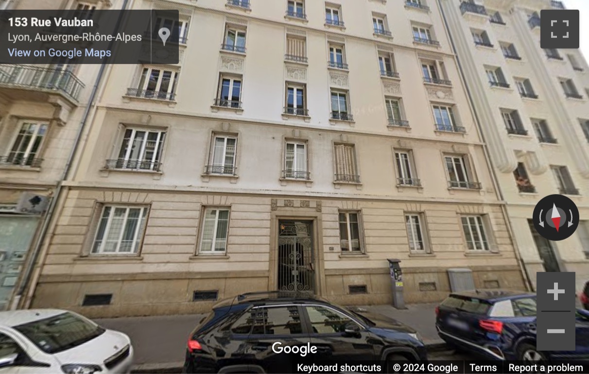Street View image of 154 Rue Vauban, Lyon