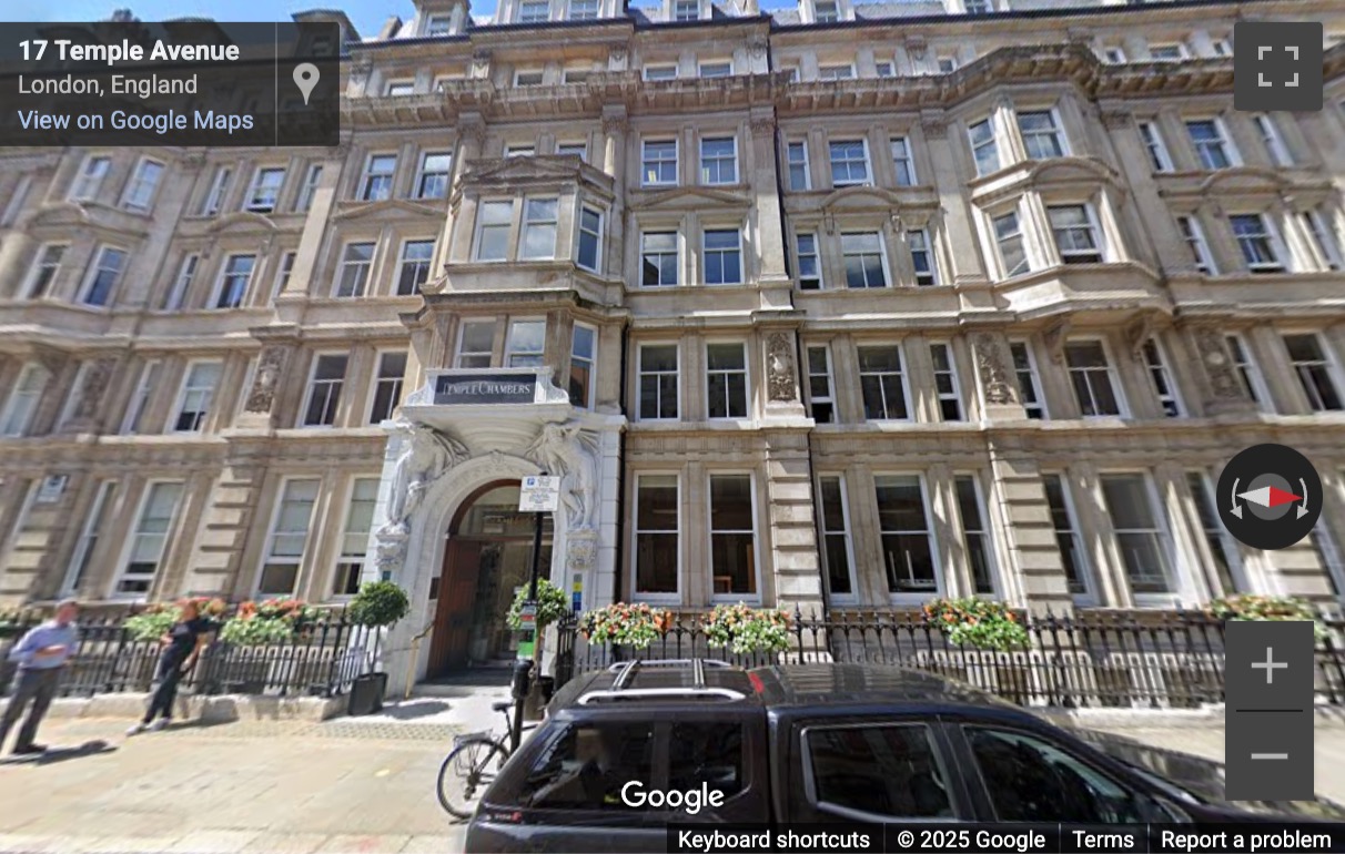 Street View image of 3-7 Temple Avenue, Central London, EC4Y, UK