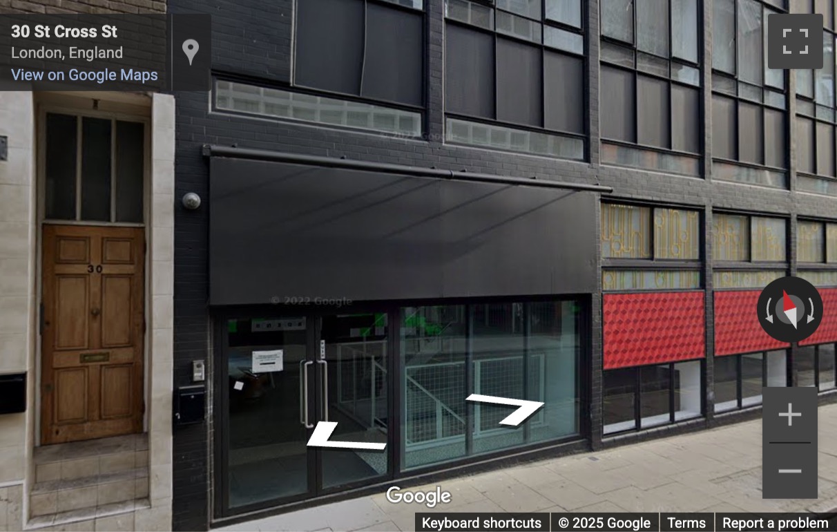 Street View image of 7 St Cross Street, Central London, EC1N