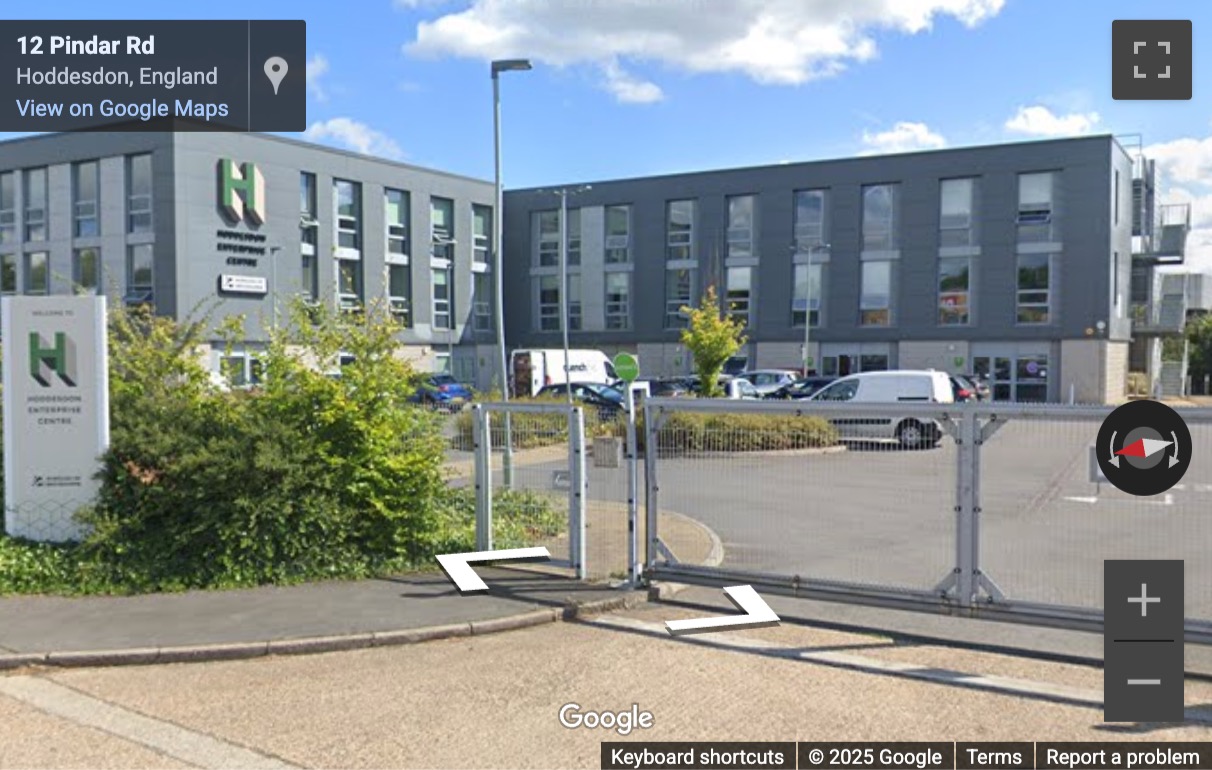 Street View image of Hoddesdon Enterprise Centre, Pindar Road, Hoddesdon, Hertfordshire